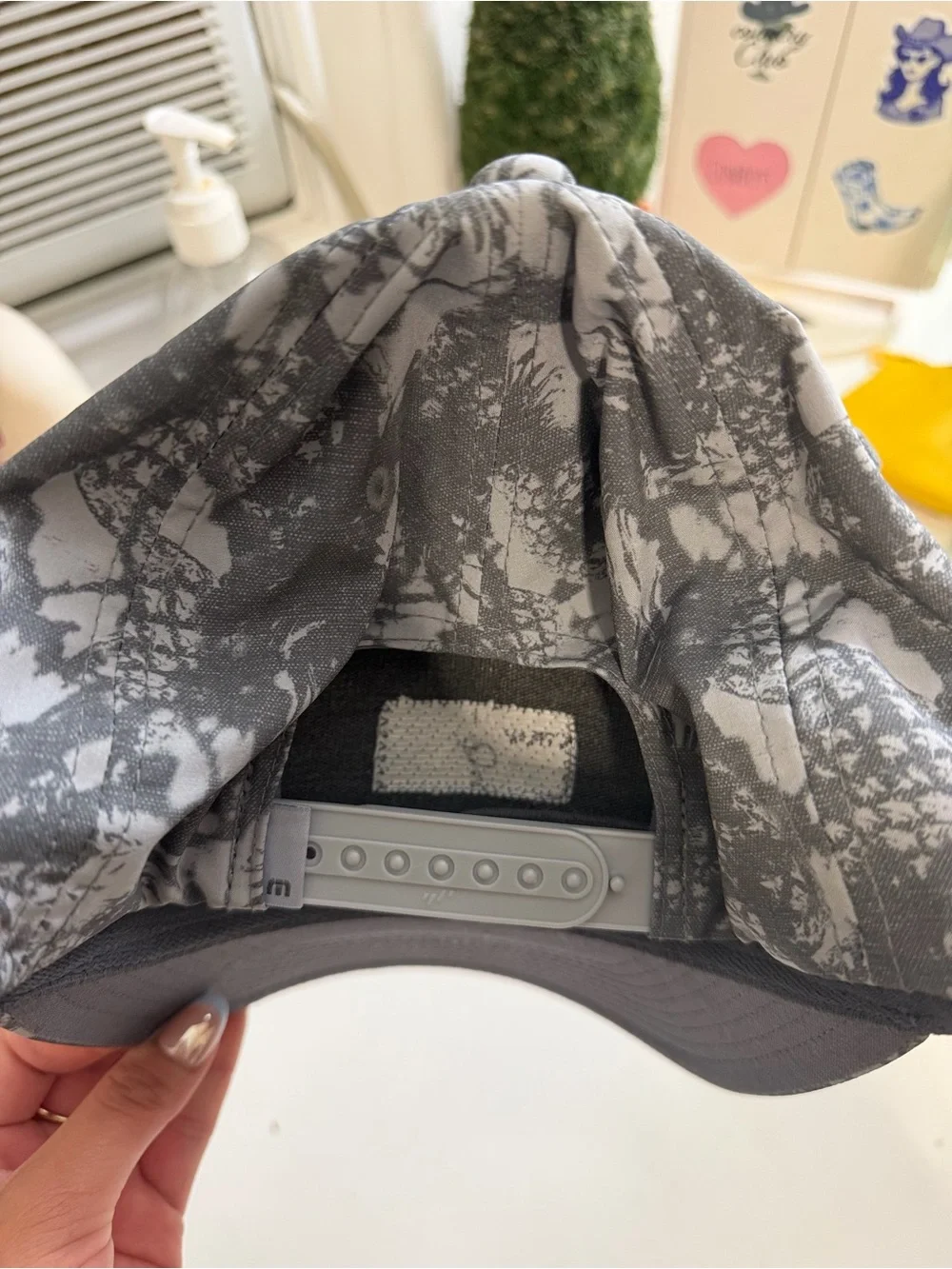 Travis Mathew Gray Marble Print Baseball Cap